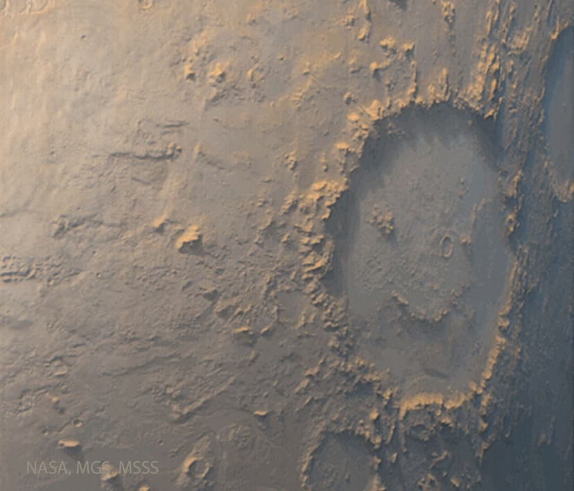 Galle: Happy Face Crater on Mars image