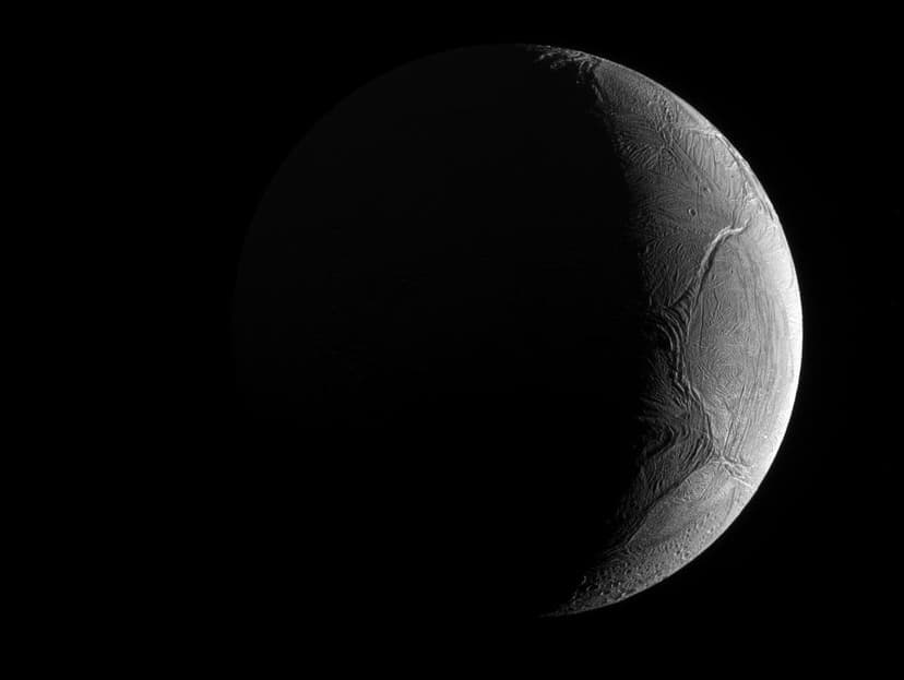 Crescent Enceladus image