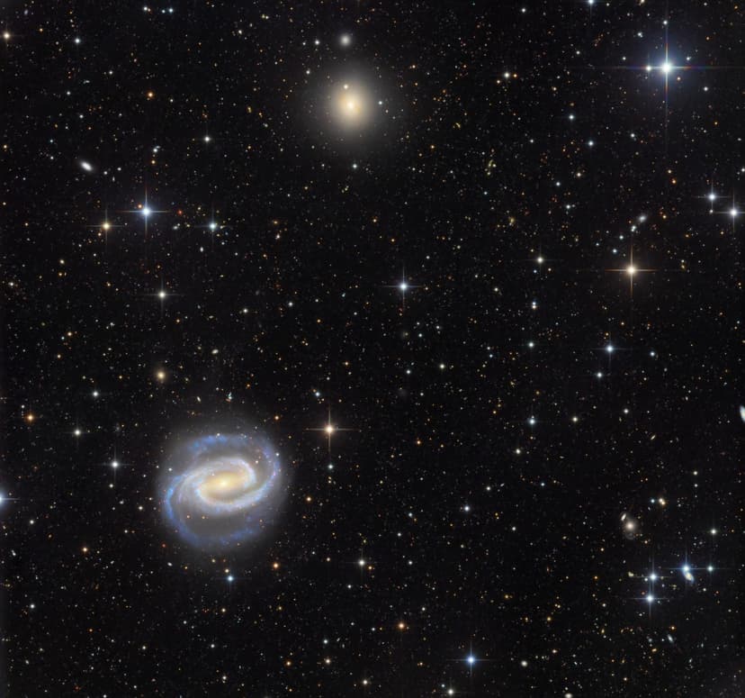 Galaxies in the River: NGC 1300 and NGC 1297 image