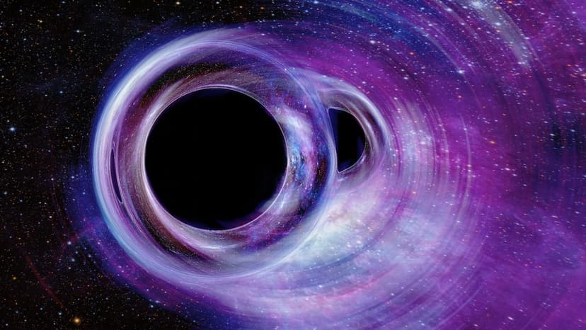 Caught in the Web: Visualization of a Black Hole Merger in the Tarantula Nebula image