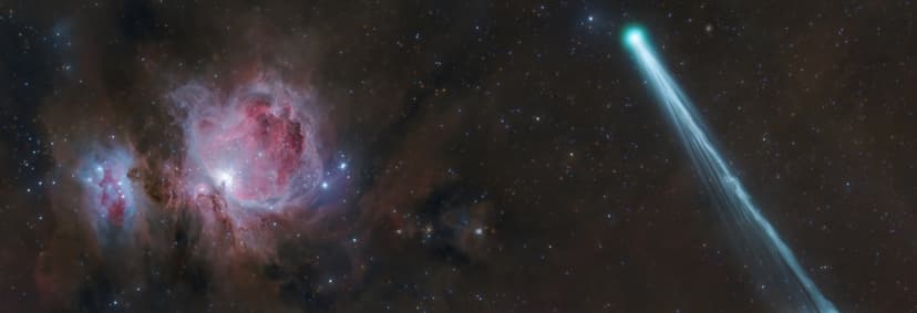 The Conjunction of Comet R3 PanSTARRS and the Orion Nebula image