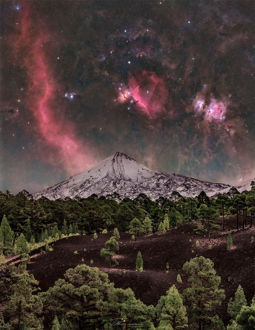 Orion over Mount Teide image