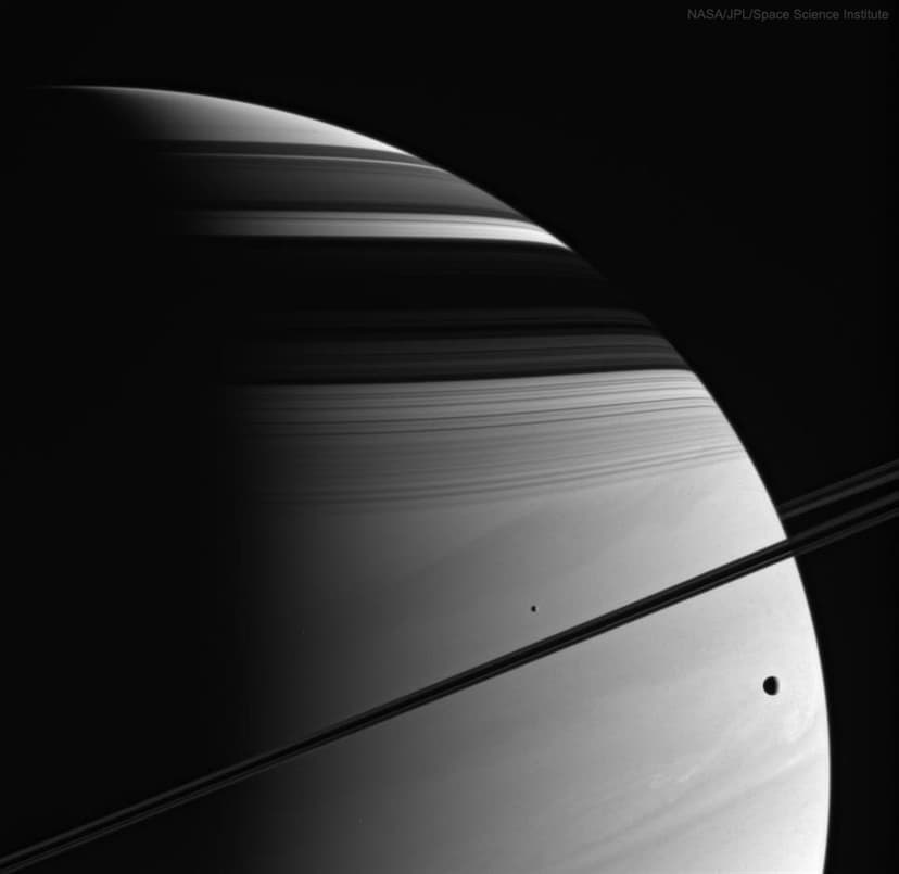 Moons, Rings, Shadows, Clouds: Saturn (Cassini) image
