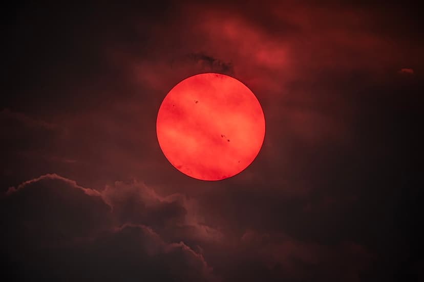 Red Sun through Wildfire Smoke image