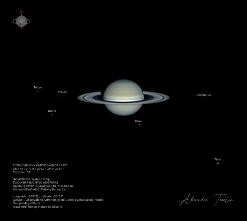 Six Moons of Saturn image