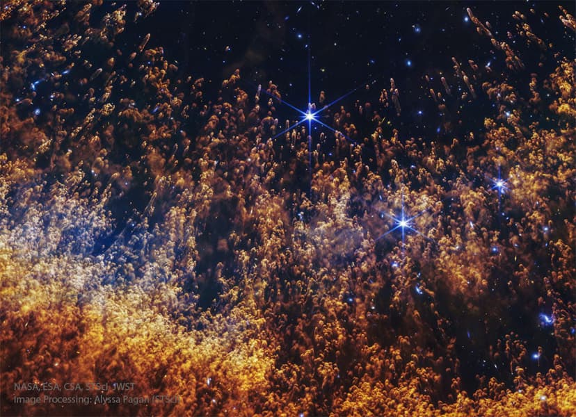 Curious Cometary Knots in the Helix Nebula image