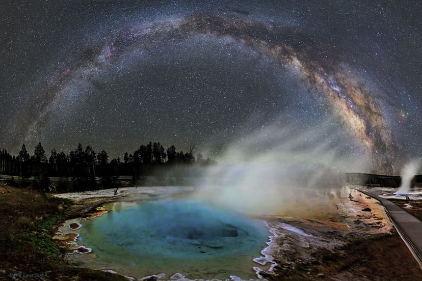 Milky Way over Yellowstone image