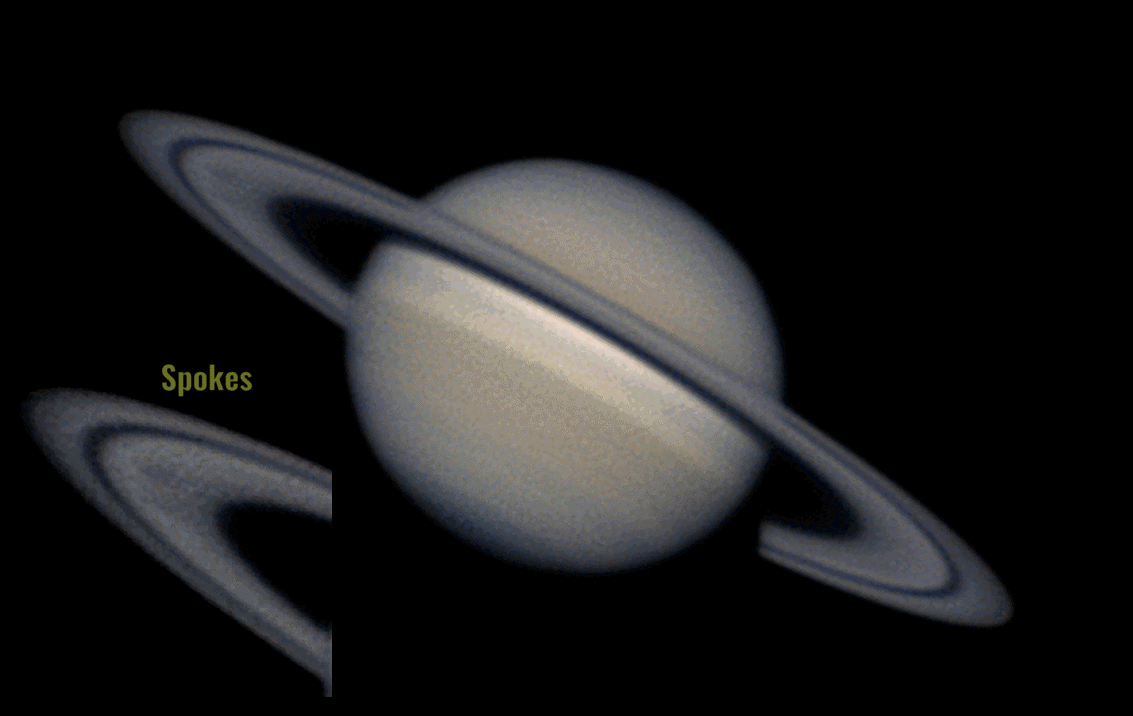 Spokes on Saturn's B Ring image