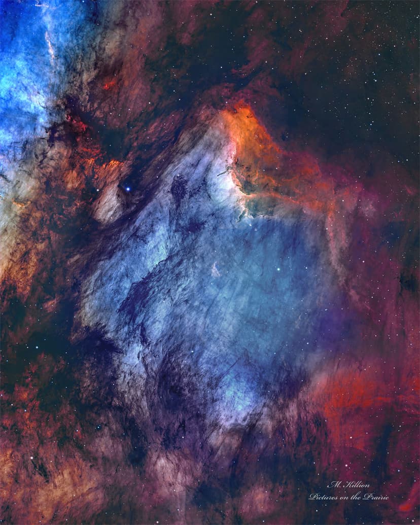 The Pelican Nebula in Gas, Dust, and Stars image