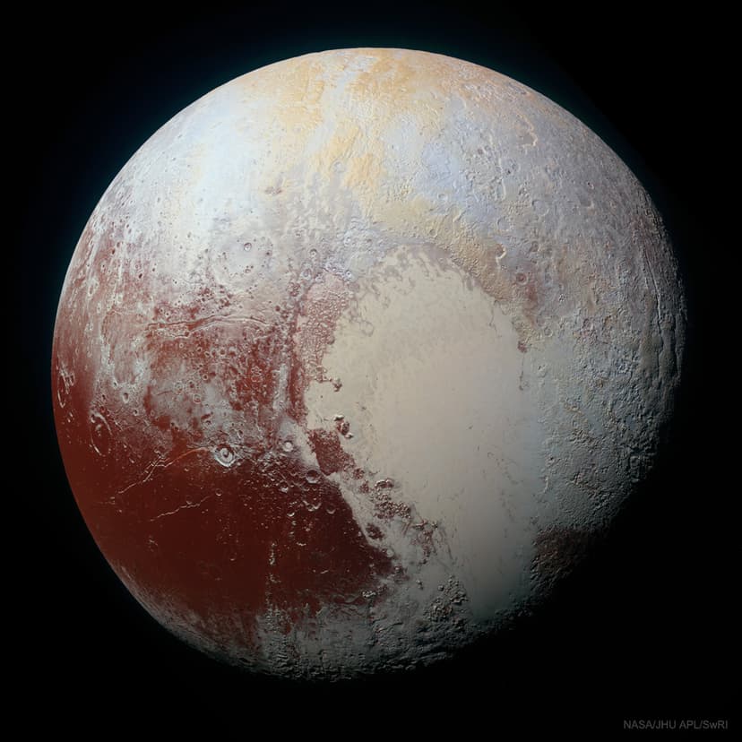 Pluto in Enhanced Color image